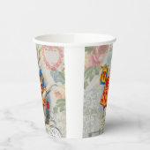 Weißes Kaninchen Herz Alice Classic Pappbecher (Links)