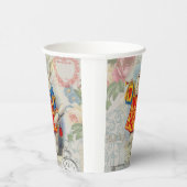 Weißes Kaninchen Herz Alice Classic Pappbecher (Rechts)