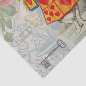 Weißes Kaninchen Herz Alice Classic Seidenpapier (Ausschnitt)