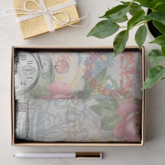 Weißes Kaninchen Herz Alice Classic Seidenpapier (Geschenk)