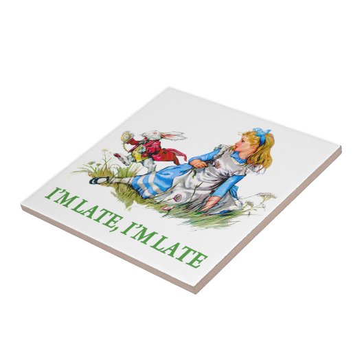 Weißes Kaninchen hetzt durch Alice, "ich sind Fliese (Seite)