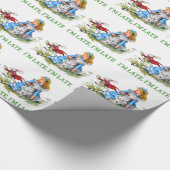 Weißes Kaninchen hetzt durch Alice, "ich sind Geschenkpapier (Ecke)