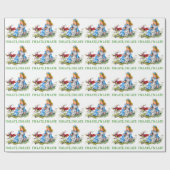 Weißes Kaninchen hetzt durch Alice, "ich sind Geschenkpapier (Flach)