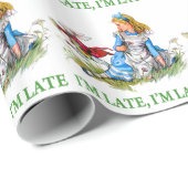 Weißes Kaninchen hetzt durch Alice, "ich sind Geschenkpapier (Rolleneckpunkt)