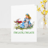 Weißes Kaninchen hetzt durch Alice, "ich sind Karte (Gelbe Blume)