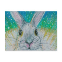 Weißes Kaninchen im Schnee!