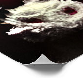 Weißes Kaninchen in einer Gasmaske Poster (Ecke)