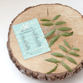 Weißes Kaninchen in Ihrem Pursuit Baby Duwer Game Einladung