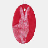 Weißes Kaninchen Keramikornament (Rechts)