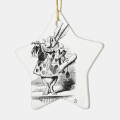 Weißes Kaninchen Keramikornament (Links)