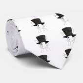 Weißes Kaninchen Krawatte (Gerollt)