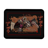 Weißes Kaninchen Magnet (Horizontal)