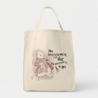 Weißes Kaninchen, Märchenland-Taschen-Tasche Tragetasche