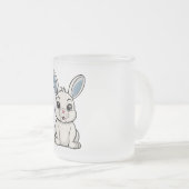 Weißes Kaninchen Mattglastasse (VorderseiteRechts)