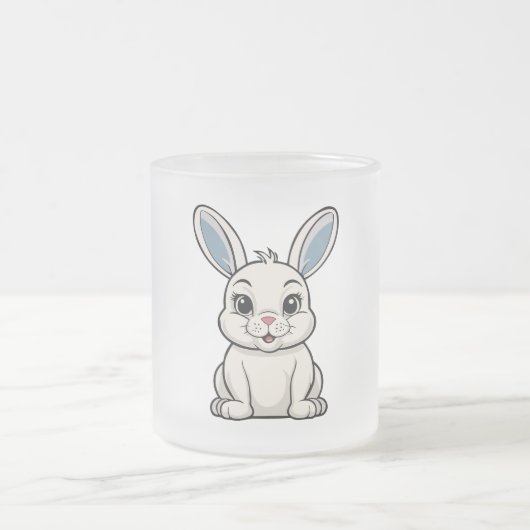 Weißes Kaninchen Mattglastasse (Mittel)