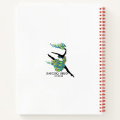 Weißes Kaninchen mit Alice im Wunderland des Roten Notizblock (Rückseite)