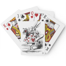 Weißes Kaninchen mit Alice im Wunderland des Roten