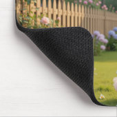 Weißes Kaninchen mit rosa Tutu Mousepad (Ecke)
