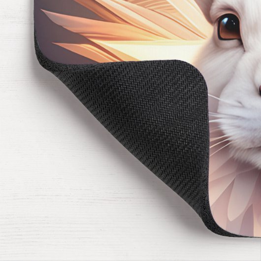 Weißes Kaninchen Mousepad (Ecke)