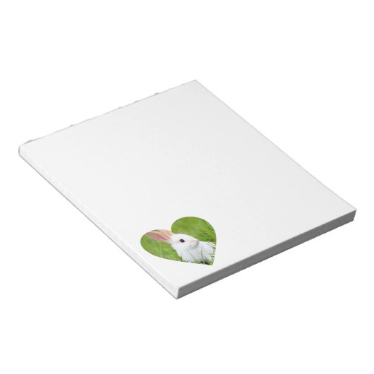 Weißes Kaninchen Notizblock (angewinkelt)