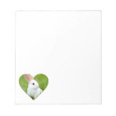 Weißes Kaninchen Notizblock (Vorderseite)