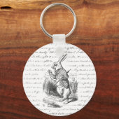 Weißes Kaninchen - Oh, Lieber! Oh, liebe! Ich werd Schlüsselanhänger (Vorderseite)