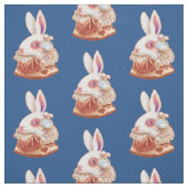 weißes Kaninchen-Popsurrealism-Illustrationsgewebe Stoff (Muster)