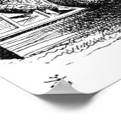 Weißes Kaninchen Poster (Ecke)