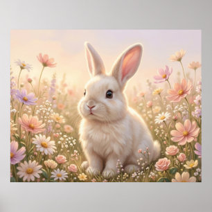 Weißes Kaninchen Poster