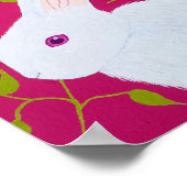 Weißes Kaninchen Poster (Ecke)