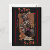 Weißes Kaninchen Postkarte (Vorne/Hinten)