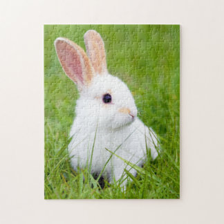 Weißes Kaninchen Puzzle