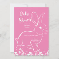 Weißes Kaninchen Rosa Babydusche