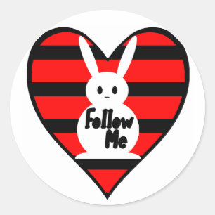 Weißes Kaninchen Runder Aufkleber