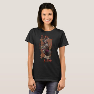 Weißes Kaninchen-Schwarz-T-Shirt für Frauen T-Shirt