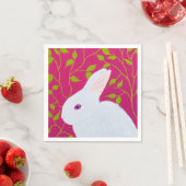 weißes Kaninchen Serviette (Beispiel)
