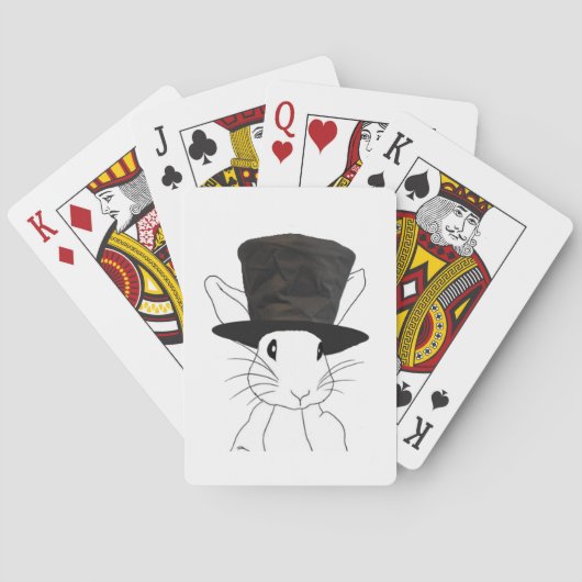 Weißes Kaninchen Spielkarten (Rückseite)