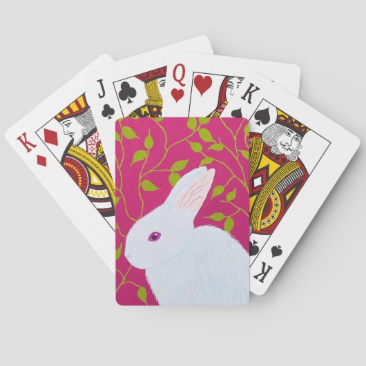 weißes Kaninchen Spielkarten (Rückseite)