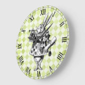 Weißes Kaninchen Uhr (Winkel)