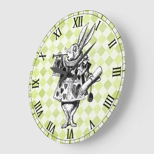 Weißes Kaninchen Uhr (Winkel)