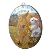 Weißes Kaninchen und blutgelbes Pferd Dartscheibe (Vorderseite rechts)