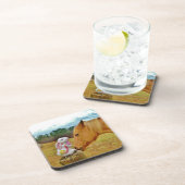 Weißes Kaninchen und Gelbes Pferd Untersetzer (Rechte Seite)