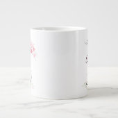 Weißes Kaninchen und Sakura-Blossom Jumbo-Tasse (Vorderseite)