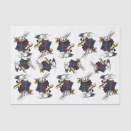 Weißes Kaninchen! Vintage klassische Alice im Seidenpapier