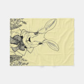 Weißes Kaninchen von Alices Abenteuern im Fleecedecke (Vorderseite (Horizontal))