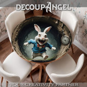 Weißes Kaninchen von Alice's Wunderland #1 Decoupa Seidenpapier