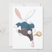 Weißes Kaninchen wegläuft Einladung (Vorderseite)