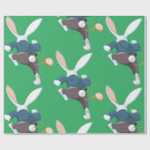 Weißes Kaninchen wegläuft Geschenkpapier (Flach)