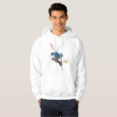 Weißes Kaninchen wegläuft Hoodie (Vorne ganz)