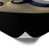 Weißes Kaninchen Wiederbelebte ART DRUCKER gotisch Poster (Ecke)